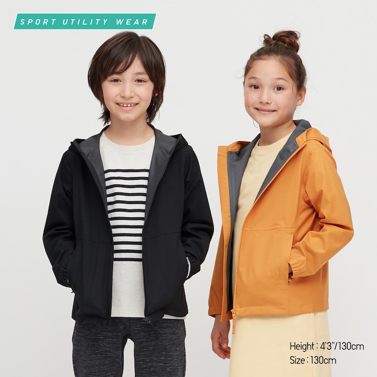 (UNI Nhật chính hãng) - Áo khoác Blocktech chống nước cản gió có mũ (UNI KID BLOCKTECH PARKA)