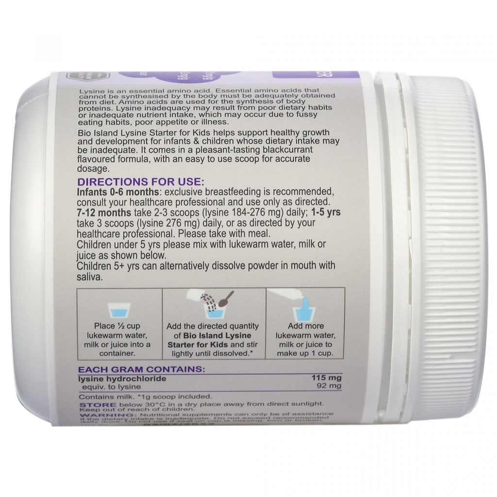 Thực Phẩm Bổ Sung Cho Bé Bioisland Lysine Starter for Kids Hộp 150g