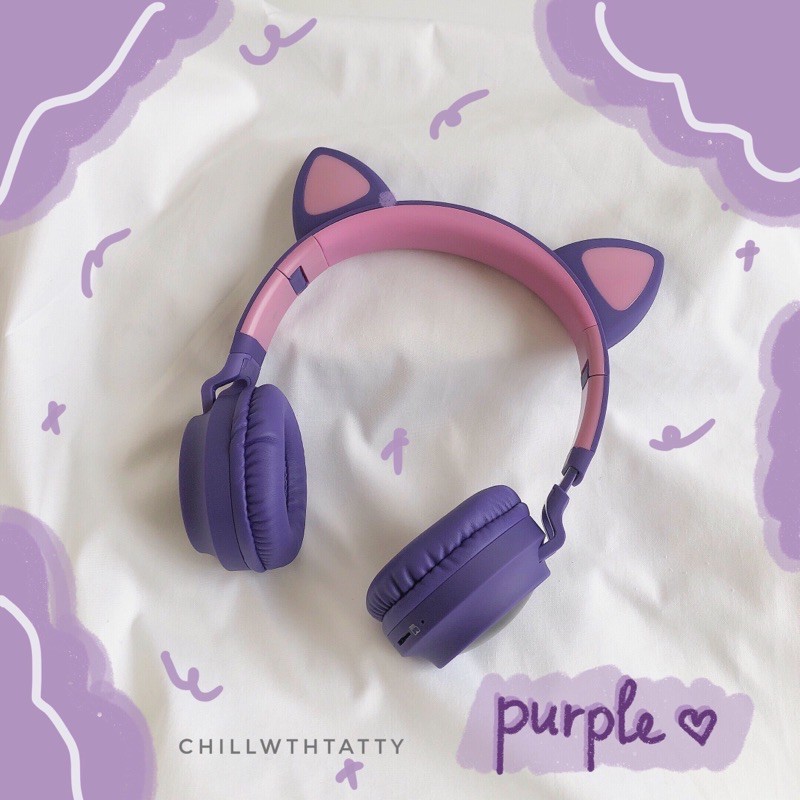 [Mã SKAMPUSHA7 giảm 8% đơn 250k]HEADPHONE BLUETOOTH CAT EYES - TAI NGHE KHÔNG DÂY THỜI TRANG | ChillwthTatty |