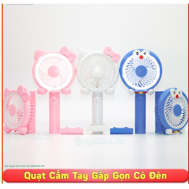 Quạt mini có đèn LED 3 tốc độ mẫu mới