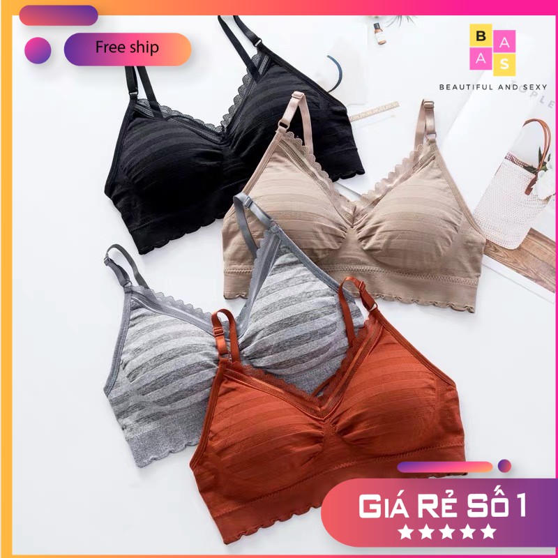 Áo bra ren dây mảnh, áo bralette tập Gym, Yoga BAS040