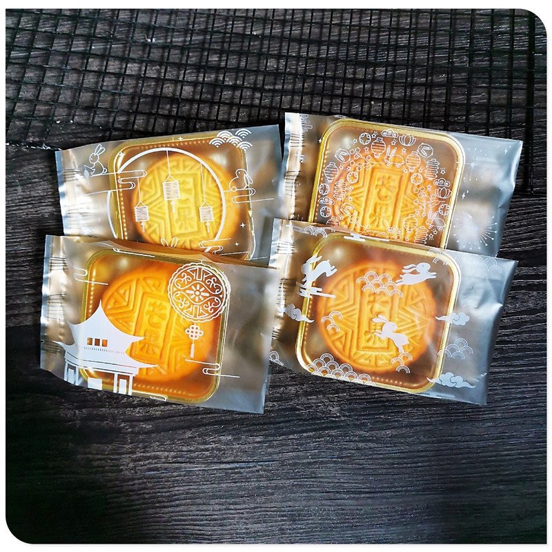 Túi bánh trung thu 150g hàn miệng túi 4 mẫu thỏ