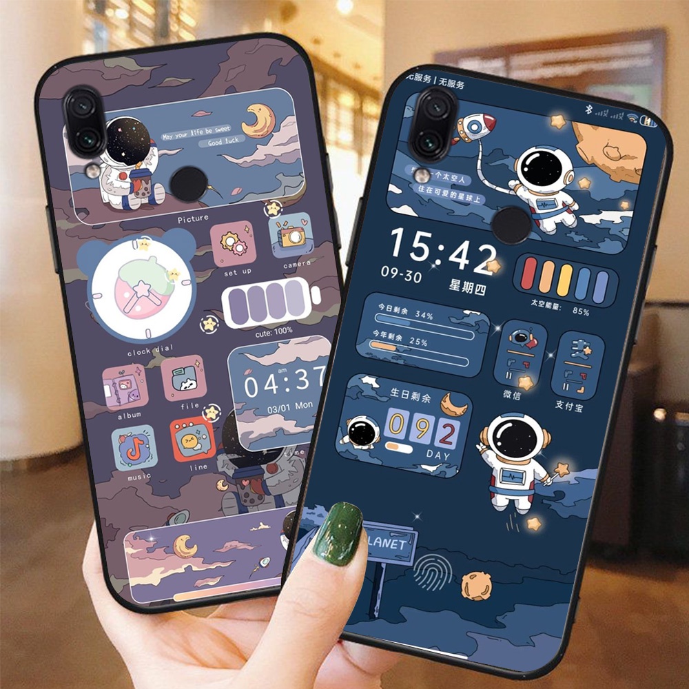 Ốp lưng điện thoại xiaomi redmi 7 bộ hình vũ trụ chi bi mới