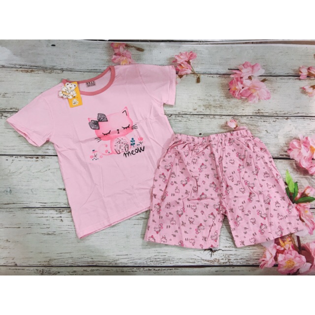 [28-39kg] Bộ thun cotton 4 chiều KaiKai hàng Quảng Châu cao cấp size Đại cho bé