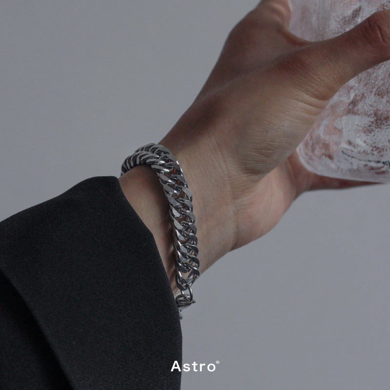 Vòng Tay Thép Titan Phong Cách Hip Hop Đơn Giản Thời Trang Cho Cặp Đôi