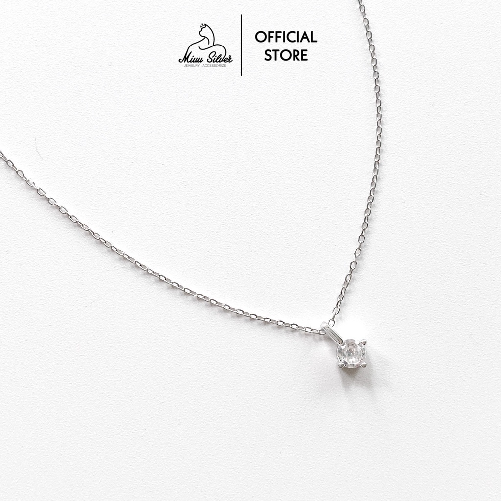 Dây chuyền bạc Miuu Silver, vòng cổ nữ đính đá Elisie Necklace