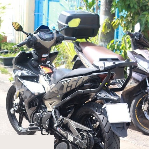 Baga Givi HRV Exciter 150/ Y15ZR chính hãng cho xe chịu lực cao bao gồm đế gắn thùng