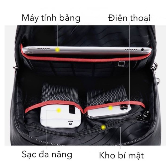 ba lô túi đeo chéo chống thấm nước có cổng tai nghe và cổng usb cho sạc dự phòng Artic Hunter cao cấp - Toro House 😍🥰