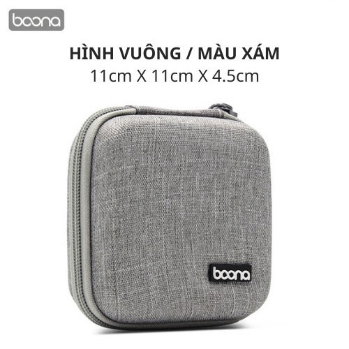 Hộp Đựng Sạc Cáp Laptop Macbook Phụ Kiện Điện Tử Boona Cứng Cáp