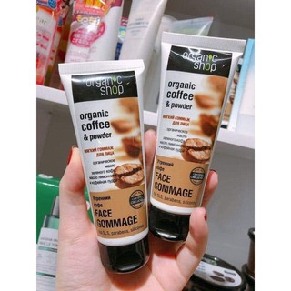siêu sale Tẩy da chết mặt Organic shop Organic coffee & powder 75ml – Nga