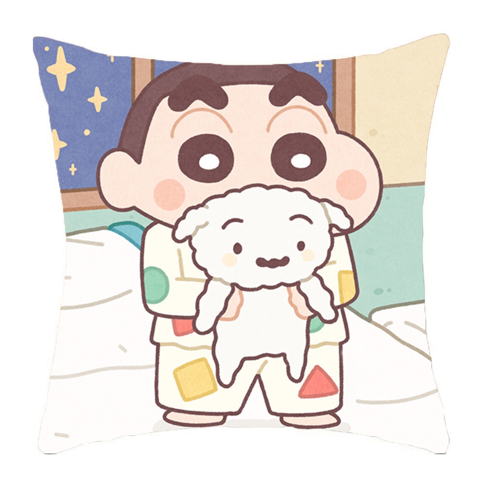 Gối in hình CRAYON SHIN-CHAN Shin Cậu Bé Bút Chì chibi anime xinh xắn tiện lợi chất đẹp