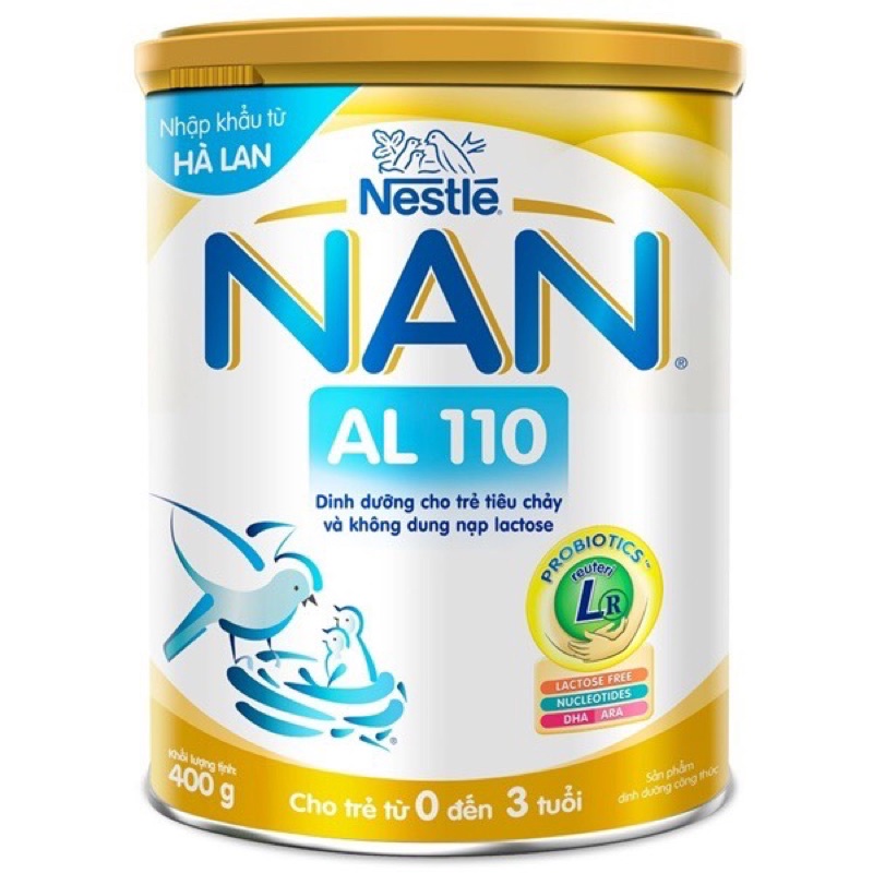 Sữa bột NAN AL 110 - Lon 400g (Mẫu mới/Date 12/2022)