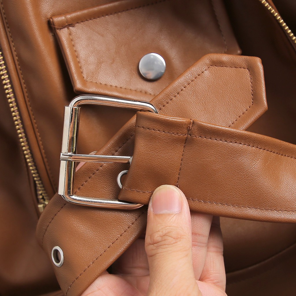 Áo khoác da nữ dáng cổ điển hàng đẹp AK21 | BigBuy360 - bigbuy360.vn