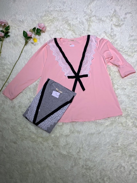 Áo bầu thu dông dài tay cotton co giãn AD065
