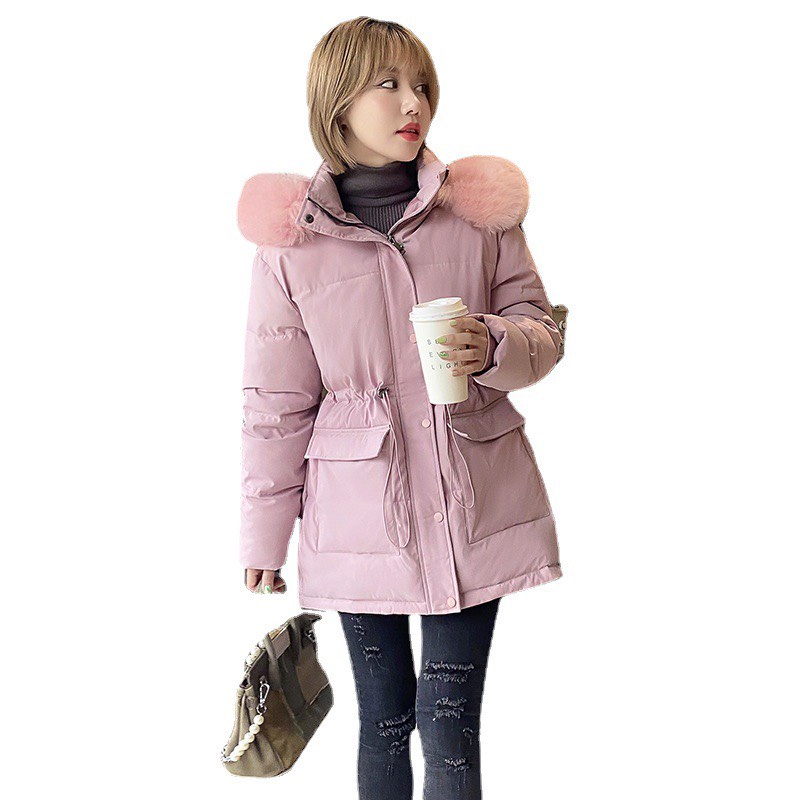 Bán sỉ áo phao mũ lông 2 màu trắng đen mã 2103 ( áo khoác- áo parka) | BigBuy360 - bigbuy360.vn