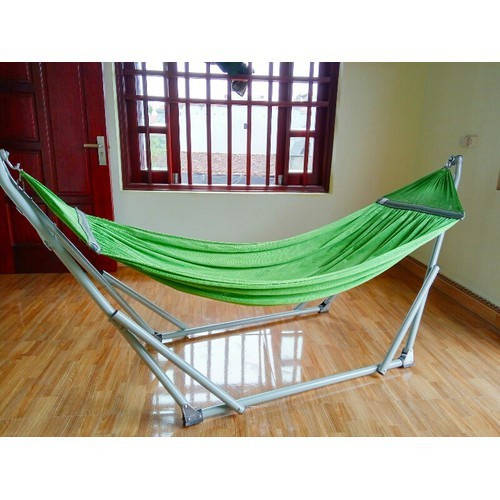 Võng Xếp Sơn Tĩnh Điện Chống Han Rỉ Size Người Lớn+ Tặng Lưới To 1.4kg | Bảo Hành 1 Năm