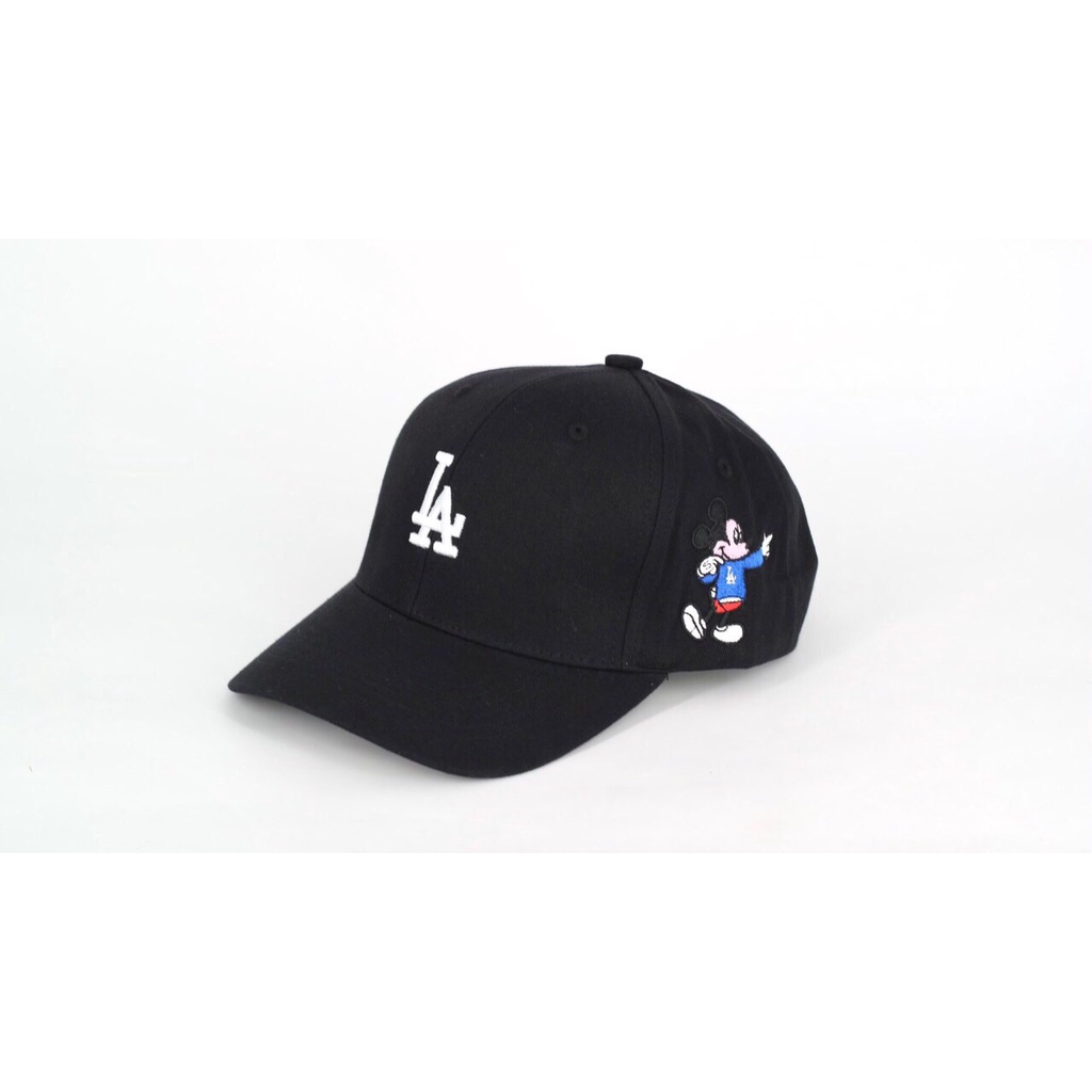 Mũ lưỡi trai MLB thêu chữ LA Mickey phong cách Hàn Quốc thời trang cá tính