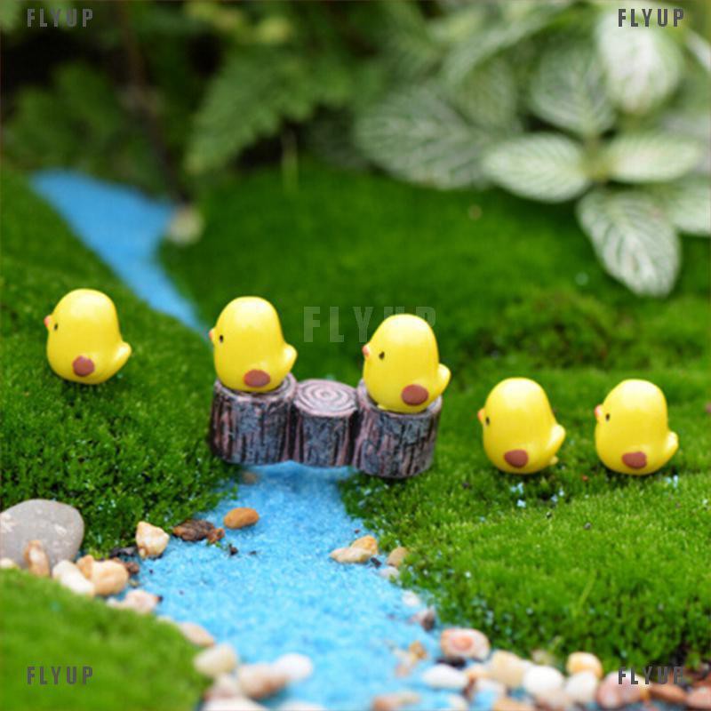 Set 5 Mô Hình Chú Gà Con mini Trang Trí Sân Vườn