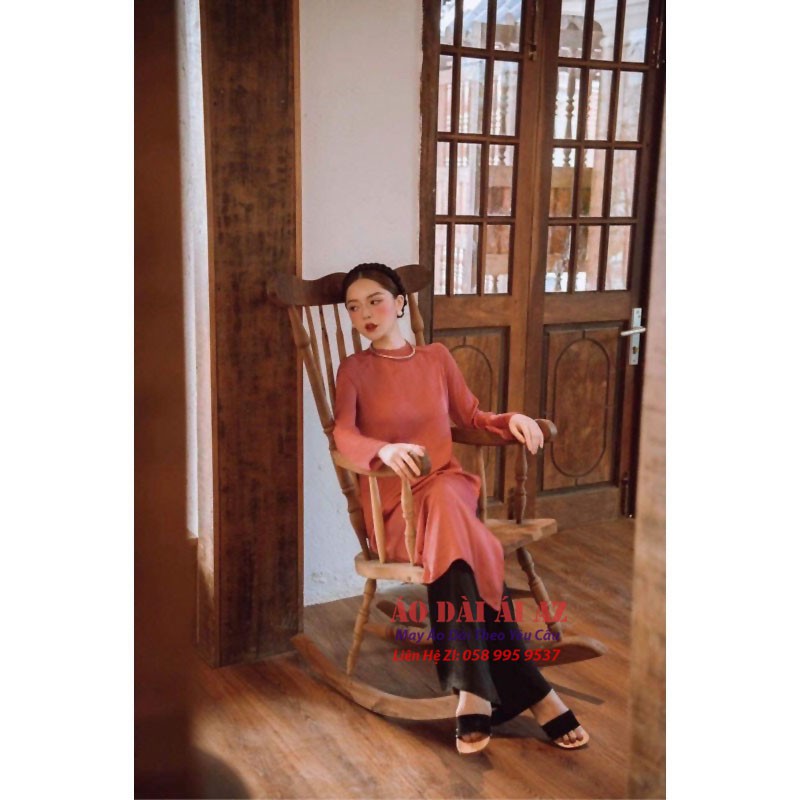 Áo Dài Nữ Xưa Dáng Suông Feather AD10