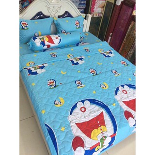 1m2 x2m  - Hỏa tốc TPHCM -Bộ Chăn Mền  Ga Gối Kèm Vỏ Gối Ôm Cotton POLY Doremon