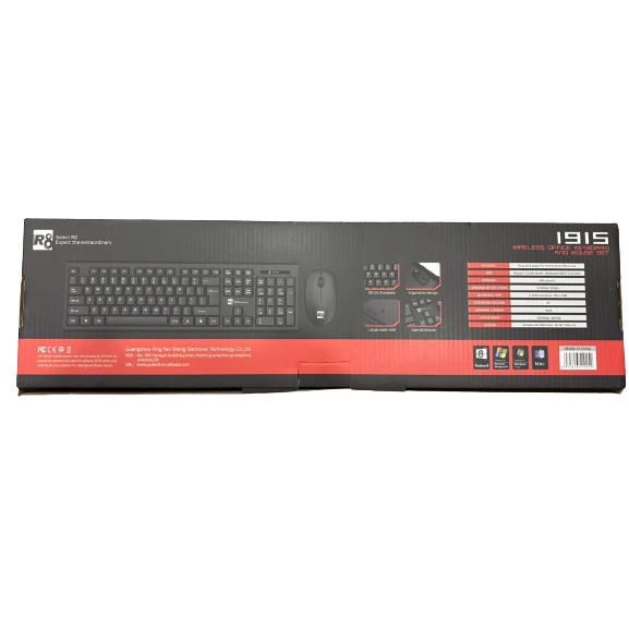 Bộ bàn phím chuột không dây wireless R8 1915 màu đen,keyboard mouse
