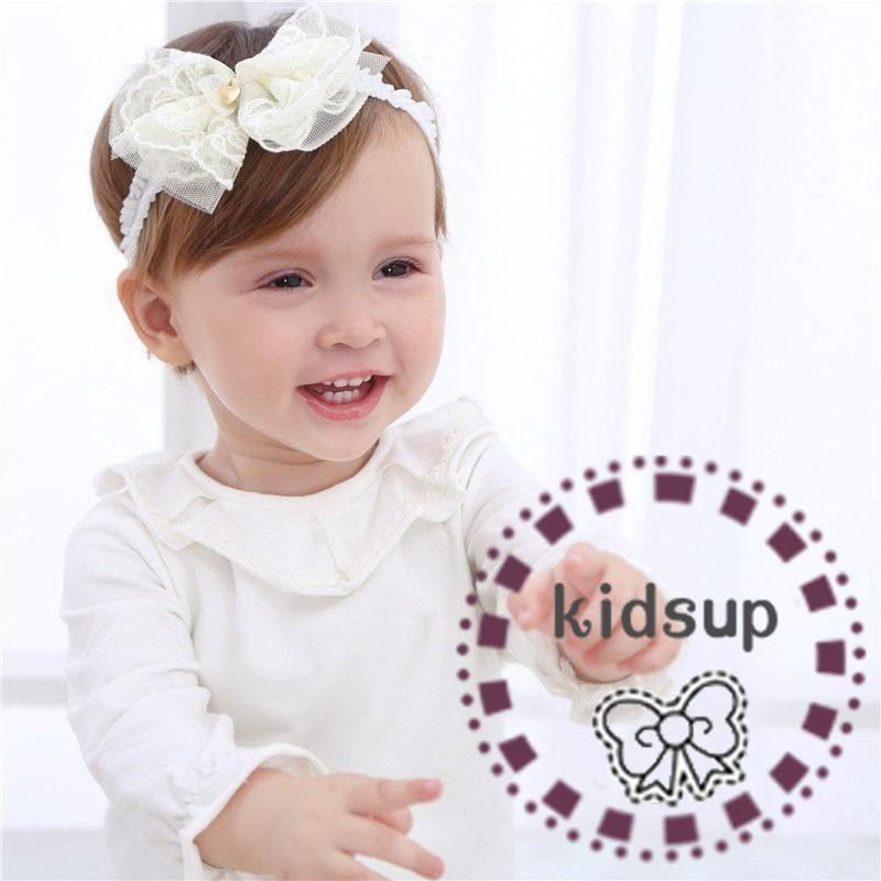 Băng đô dành cho bé gái tập đi gắn hoa