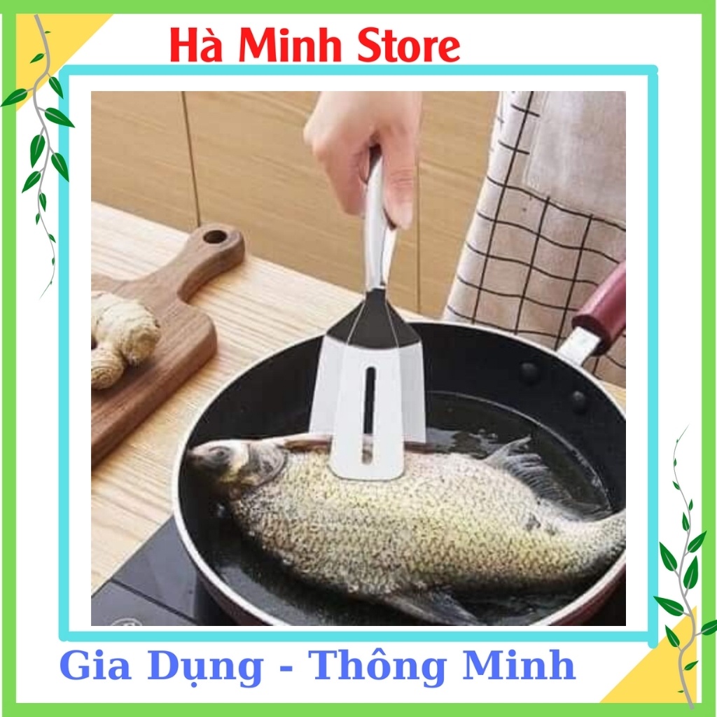 Dụng Cụ Kẹp Và Lật Thịt, Kẹp Cá Chiên, Xẻng Chiên Trứng, Kẹp Thực Phẩm Nóng Đa Năng Loại Lớn Inox 304 Cao Cấp Siêu Bền