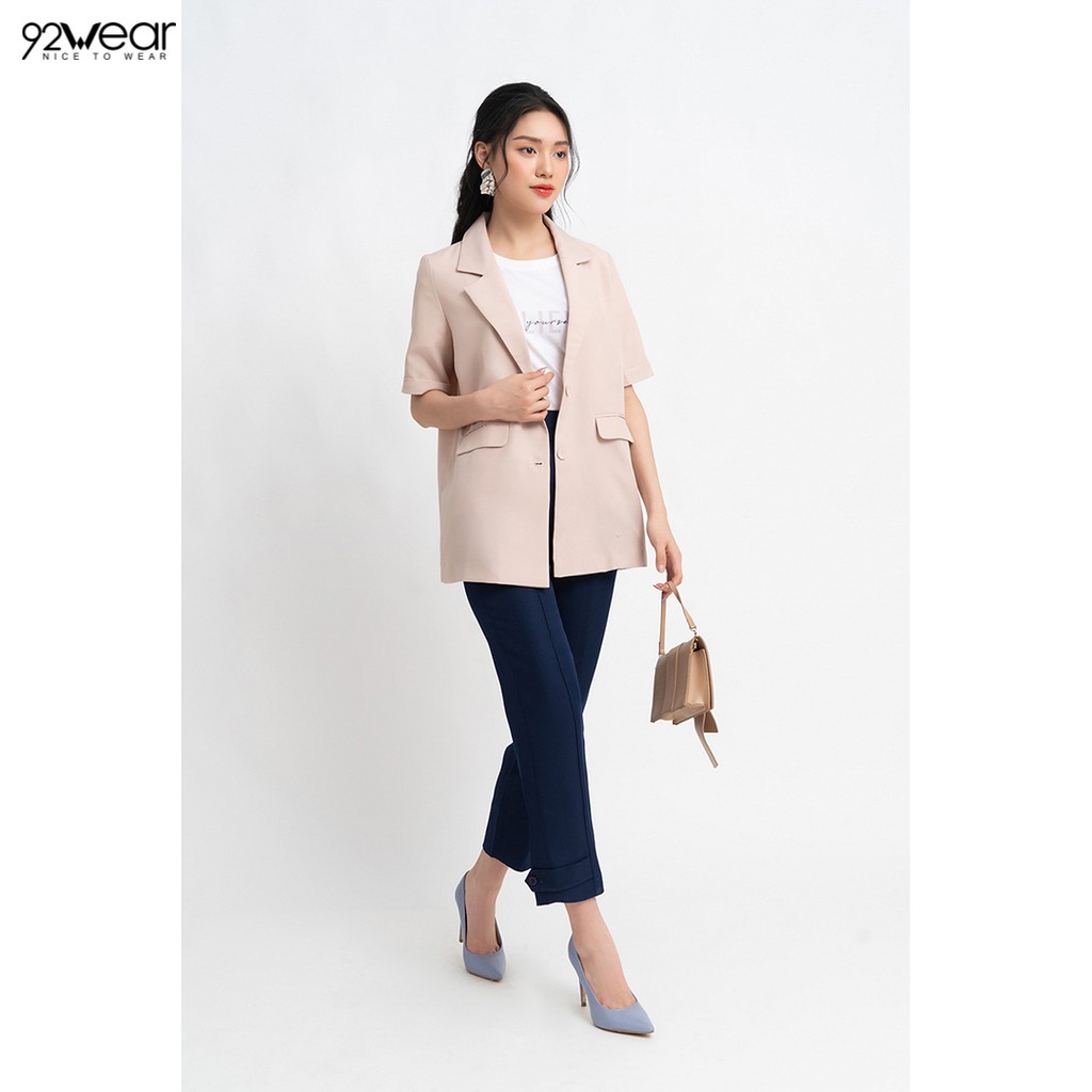 Áo sơ mi nữ công sở 92WEAR 3 MÀU, đủ size, cổ bẻ AOW1192 | BigBuy360 - bigbuy360.vn