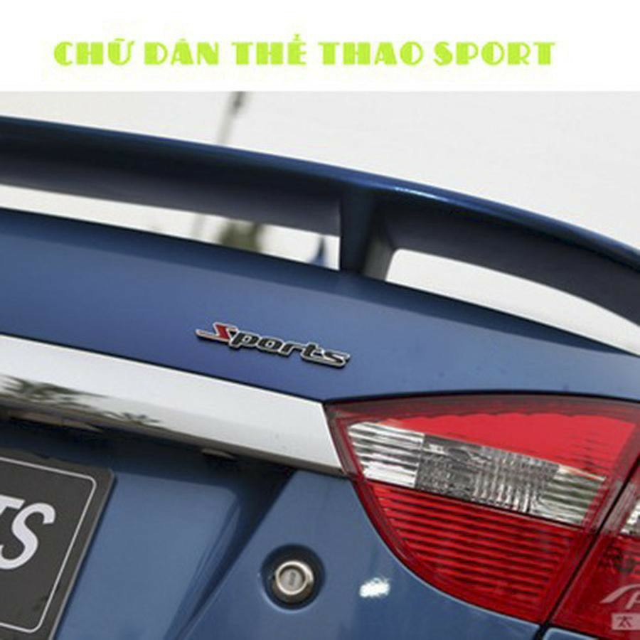 [HÀNG MỚI VỀ BÁN RẺ LẤY TƯƠNG TÁC] Logo kim loại SPORT 3D cao cấp gắn ô tô xe hơi xe máy