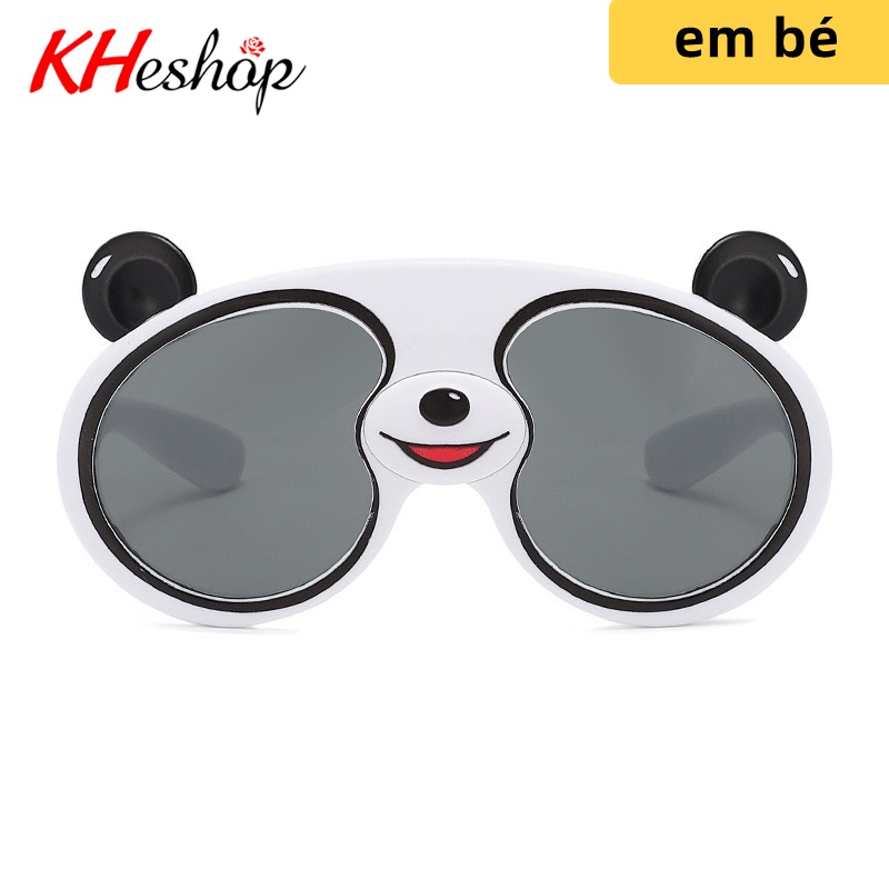 [ Kính Hot] Kính Râm Em Bé Gấu Trúc xinh xinh Form lớn chân thuôn dài, Silicone siêu mềm mã Y21006