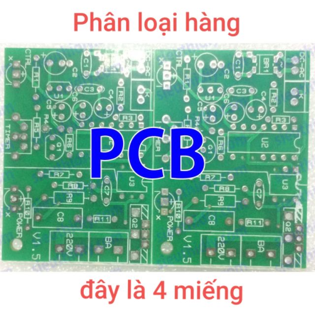 Mạch timer 1 chiết áp chỉnh thời gian trễ máy hàn điểm, hàn cell pin