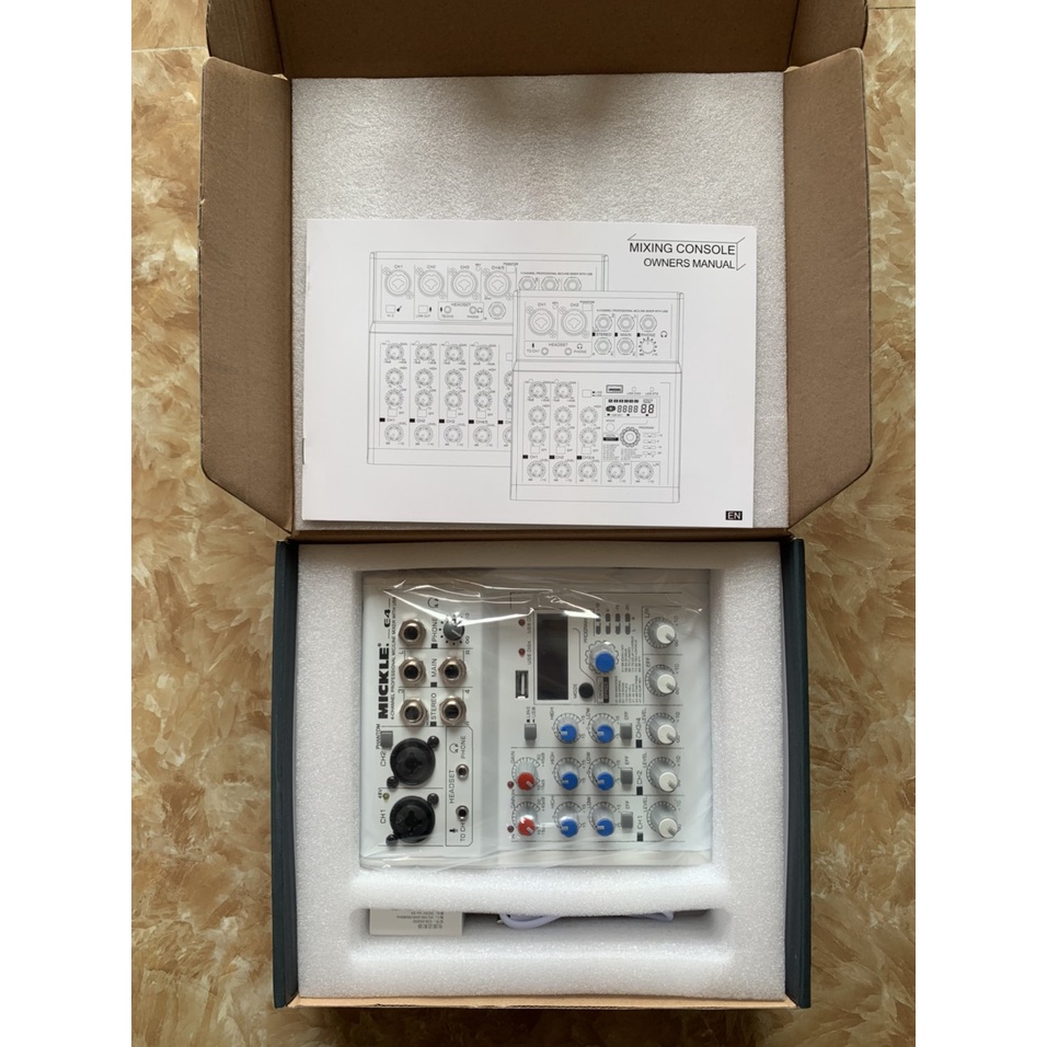 Combo MIXER E4 Bluetooth Và Micro Takstar PC K320 karaoke thu âm livestream