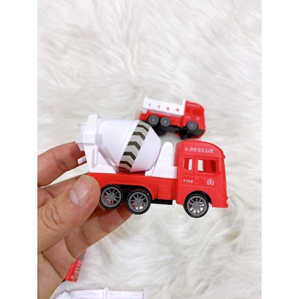 Bộ 4 Xe Công Trình Chạy Đà Cót Cho Bé