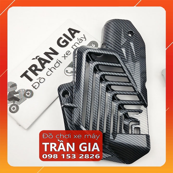 Ốp che két nước xe PCX 160 cc năm 2022 che quạt gió 160cc xi inox carbon cacbon - phụ kiện trang trí Honda
