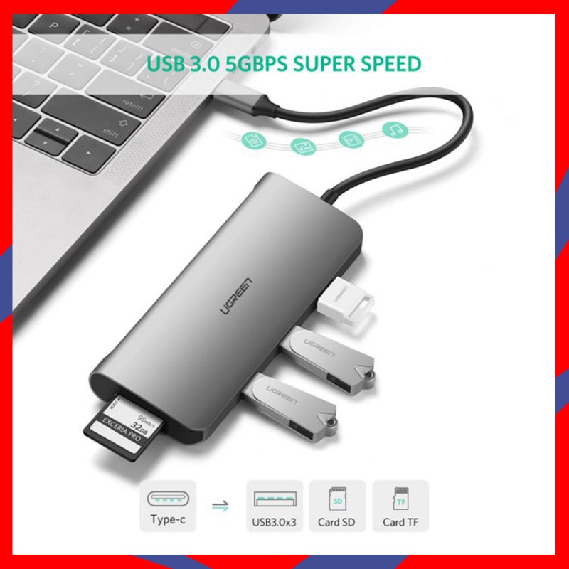 Adapter Chuyển Đổi Macbook Đa Năng Chính Hãng Ugreen 9in1 40873 | BigBuy360 - bigbuy360.vn