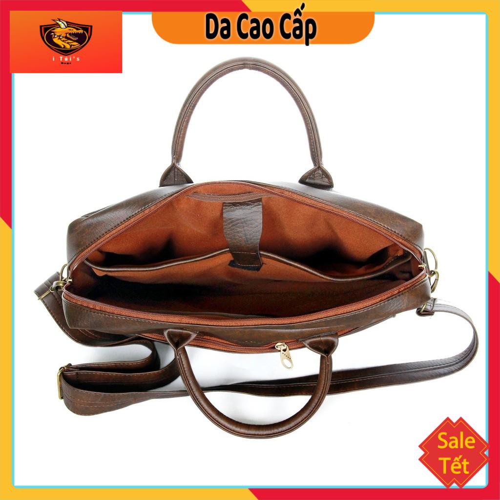 Cặp xách da công sở cao cấp đựng được laptop HQ07 nhiều màu | BigBuy360 - bigbuy360.vn