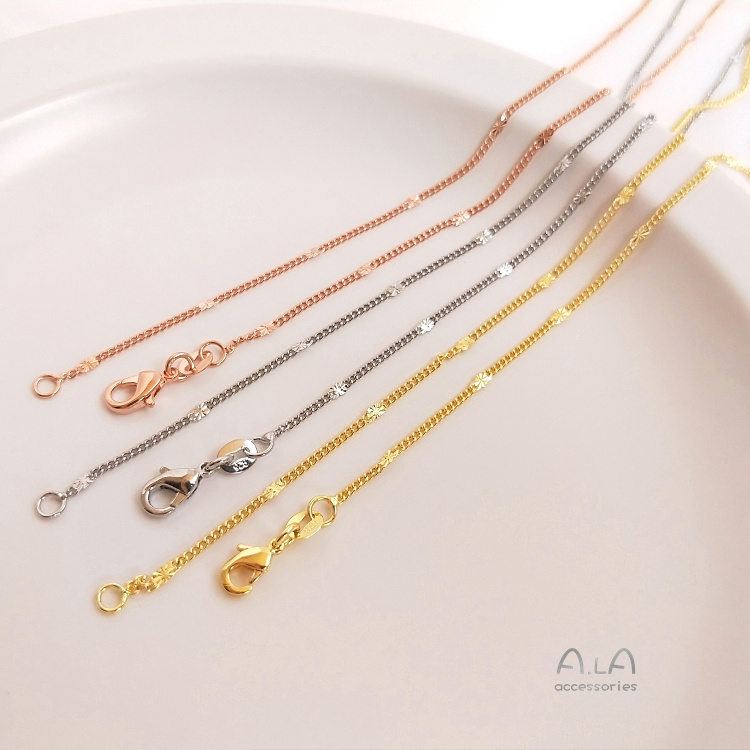 Chuỗi Hạt Mạ Vàng Hồng 18K Tự Làm Trang Sức