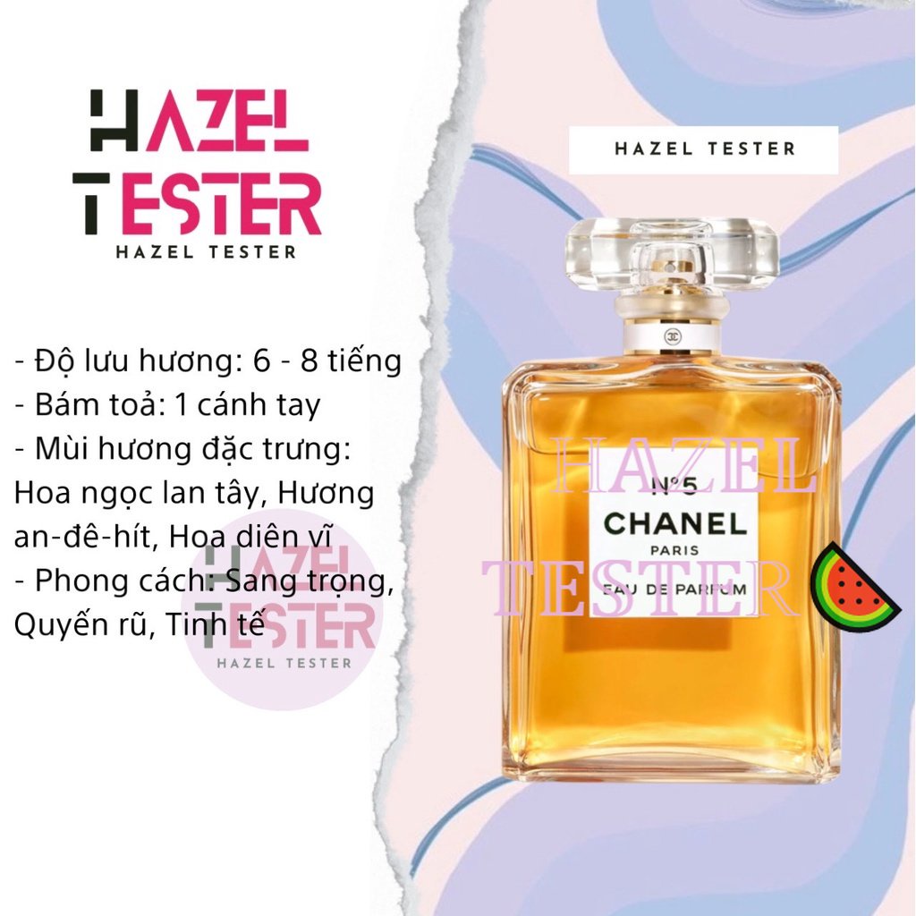 ✨ Nước Hoa Dùng Thử No 5 Eau De Parfum [ʜᴀᴢᴇʟ ᴛᴇsᴛᴇʀ]
