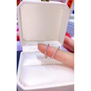 Nhẫn Xinh Xoắn đá bạc ta nguyên chất chính hãng - Bạc LOPA