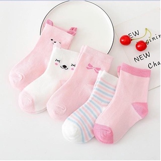 Thanh Lý Set 5 Đôi Tất Lưới Hè Thu Cho Bé Trai Bé Gái Từ 0-3 Tuổi