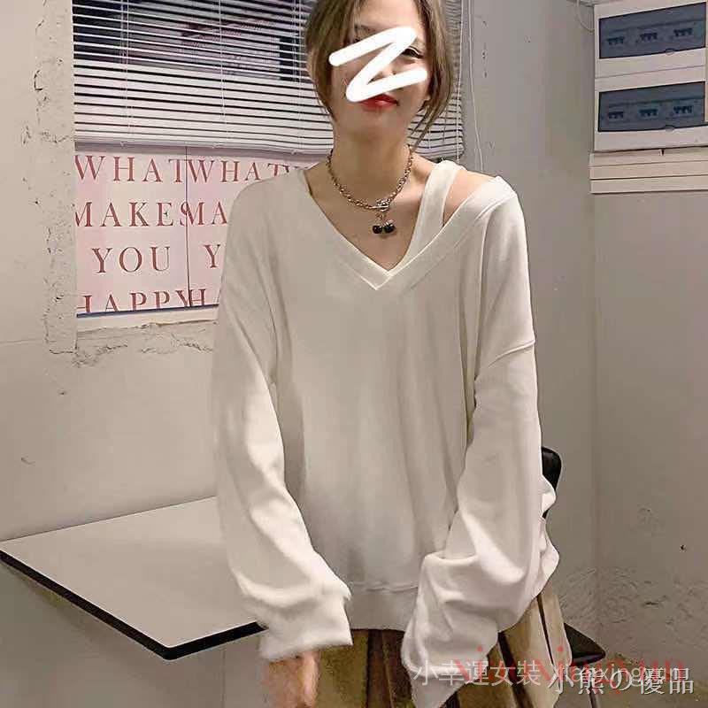 ☈❂☋Áo Len Mỏng Dáng Rộng Hở Vai Phong Cách Xuân Thu Dễ Phối Đồ Cho Nữ