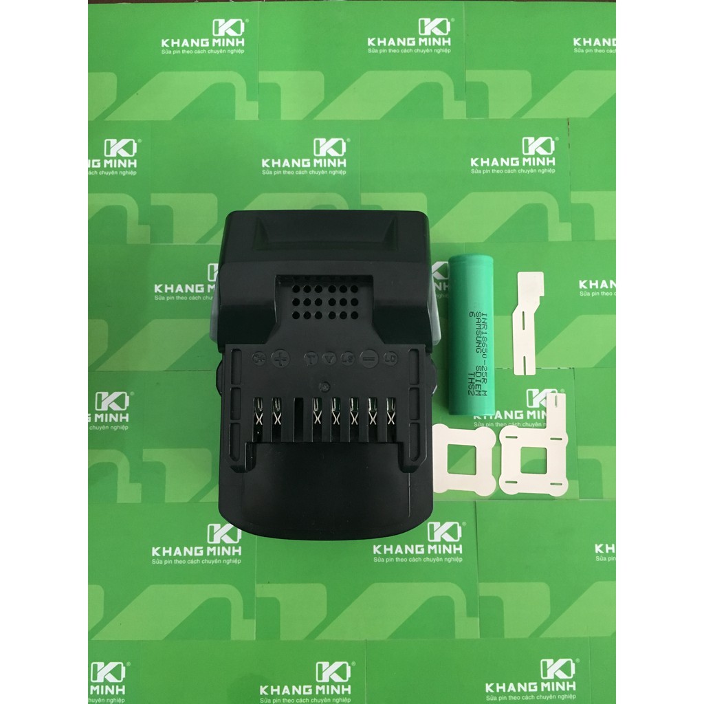 Pin Hitachi 18V-5.0Ah, cell pin Samsung xả 20A.