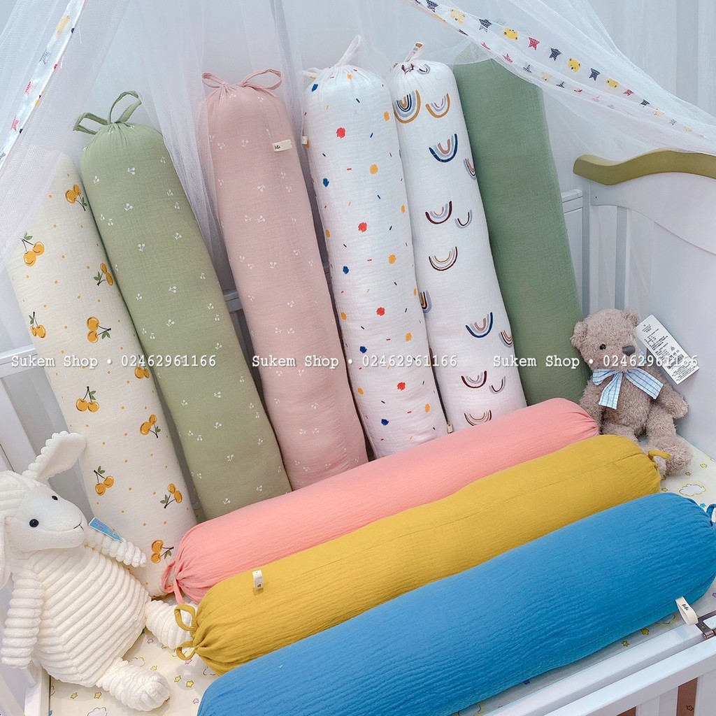 Gối Ôm Cho Bé/Gối Ôm BéBé Vải Xô Muslin Mềm Mại