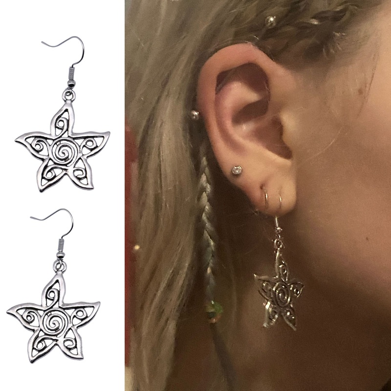 Bông Tai Mạ Bạc Hình Hoa Sen Thiết Kế Đục Lỗ Thời Trang Sang Trọng