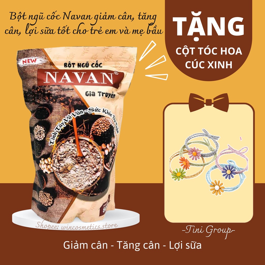 Bột ngũ cốc Navan chính hãng, bột ngũ cốc lợi sữa, giảm cân, tăng cân, sáng da, đẹp dáng, tăng cường sức đề kháng 800g