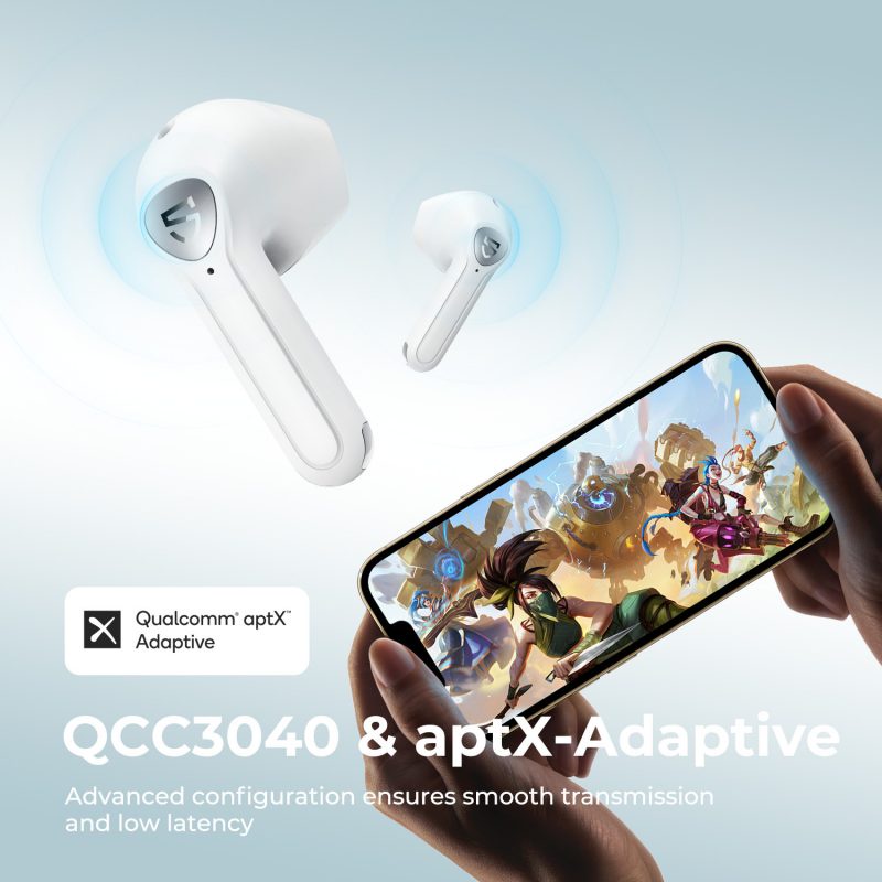 Tai Nghe Không Dây True Wireless Soundpeats Air3 Qualcomm QCC3040 Bluetooth 5.2 Chơi Game Với Game Mode