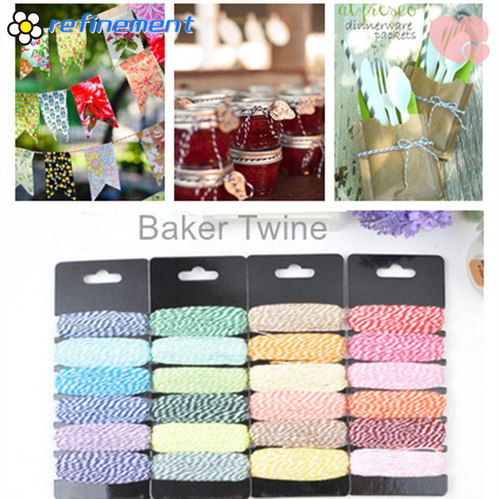 Cuộn Dây Cotton 4 Lớp Màu Sắc Xinh Xắn Dùng Để Trang Trí Tiệc Cưới / Sinh Nhật