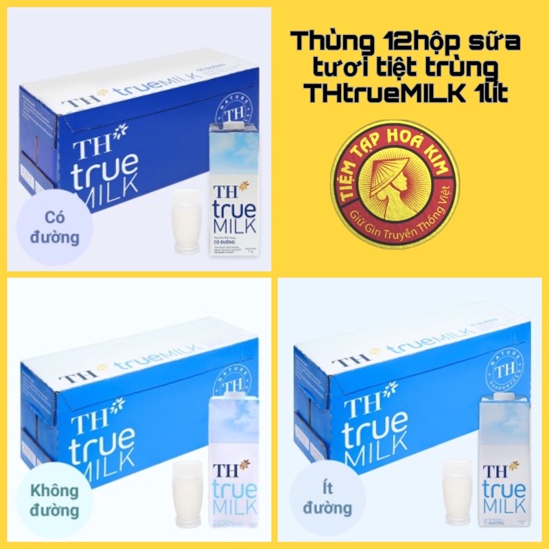 Thùng sữa tươi tiệt trùng TH true MILK hộp 1lít