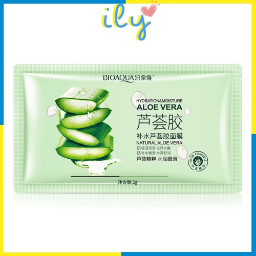 Mặt Nạ Aloe Solution Mask Pack Skin Cleanliness Chiết Xuất Nha Đam 25g ILY