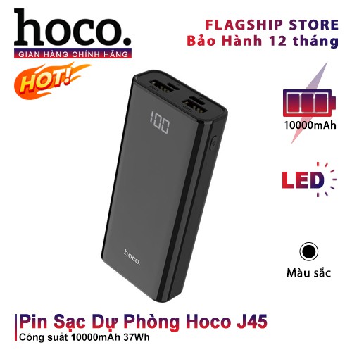 Pin Sạc Dự Phòng Hoco J45 Chính Hãng 10000mAH Đa Năng Sạc Cho Android Và Iphone, Ipad - Bảo Hành 12 Tháng | WebRaoVat - webraovat.net.vn